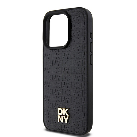 DKNY ETUI DO IPHONE 15 PRO DO MAGSAFE SKÓRA Z WZOREM MONOGRAM I LOGO