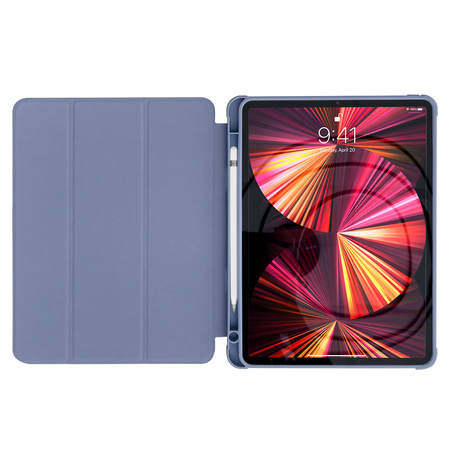 Stand Tablet Case etui Smart Cover pokrowiec na iPad mini 5 z funkcją podstawki niebieski