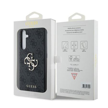 GUESS ETUI HARD CASE DO SAMSUNG GALAXY A35 A356 CZARNY Z LOGO 4G I DESIGNEM