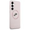 Etui Karl Lagerfeld Silicone Karl&Choupette Heads MagSafe do Samsung Galaxy S25 FE różowy