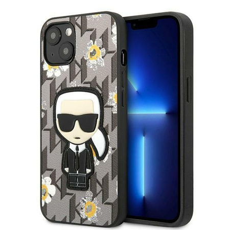 Karl Lagerfeld KLHCP13MPMNFIK1 iPhone 13 6,1" szary/grey Flower Ikonik Karl