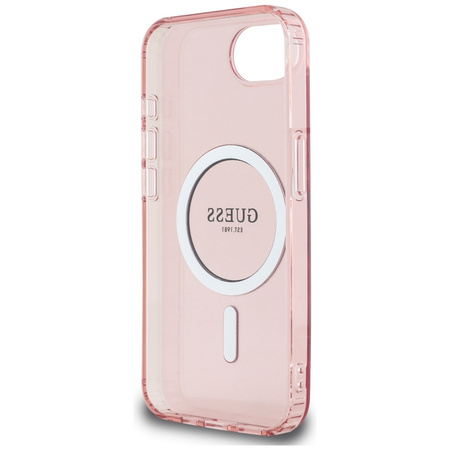 GUESS ETUI IML GLITTER CIRCLE DO IPHONE 16E DO MAGSAFE ELEGANCKIE