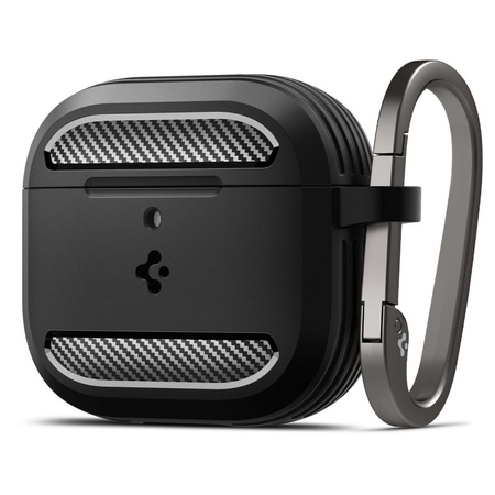 SPIGEN ETUI RUGGED ARMOR DO APPLE AIRPODS 4 MATTE BLACK ANTYWSTRZĄSOWE