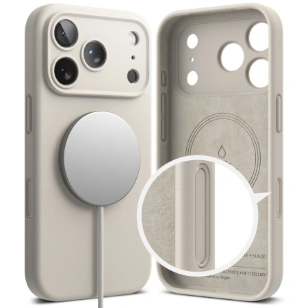 RINGKE ETUI SILICONE MAGNETIC DO IPHONE 17 PRO MAGSAFE OCHRONA WYSOKIEJ