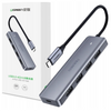 UGREEN ADAPTER HUB USB-C DO LAPTOP MACBOOK 4X USB 3 0 USB-C SZARY