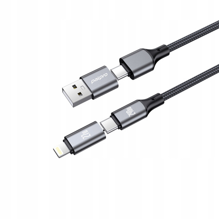 PALPRO KABEL USB-C/USB-A USB-C/LIGHTNING SZYBKIE ŁADOWANIE 240W 1M