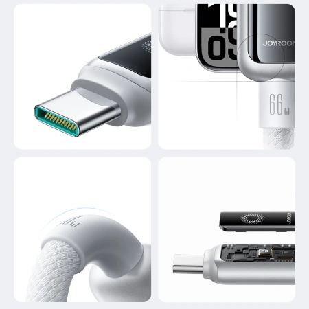 Kabel Joyroom S-A55 StarFlight 66W USB-A - USB-C 1,2m - biały