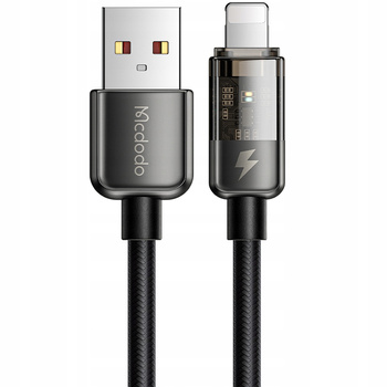 MCDODO KABEL USB LIGHTNING SZYBKIEGO ŁADOWANIA 36W DO IPHONE 13 14 2M LED
