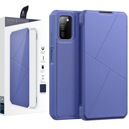 DUX DUCIS Skin X kabura etui pokrowiec z klapką Samsung Galaxy A03s niebieski