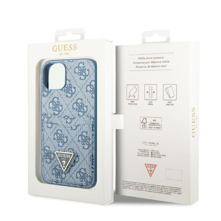 Guess GUHCP13MP4TPB iPhone 13 6,1" niebieski/blue hardcase 4G Triangle Logo Cardslot