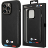 Etui BMW Leather Stamp Tricolor do iPhone 15 Pro Max - czarne