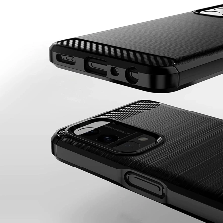 HURTEL CARBON CASE DO ONEPLUS NORD N200 5G ELASTYCZNY POKROWIEC Z OCHRONĄ