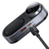Baseus solarny odtwarzacz MP3 transmiter FM audio do samochodu Bluetooth 5.0 750mAh (czytnik kart TF / USB / AUX) czarny (CDMP000001)