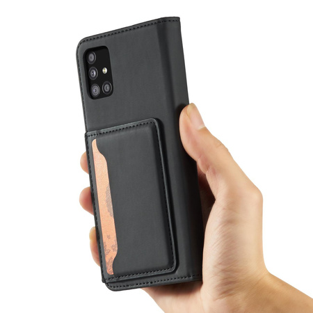 Magnet Card Case etui do Xiaomi Redmi Note 11 Pro pokrowiec portfel na karty kartę podstawka czarny