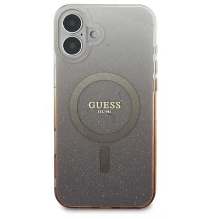 GUESS POKROWIEC HARDCASE DO IPHONE 16 PLUS DO MAGSAFE GLITTER GRADIENT