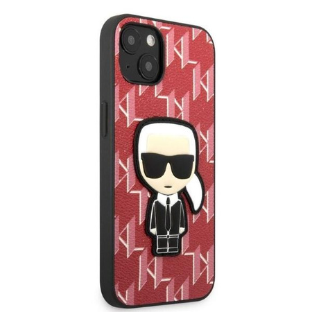 Etui Karl Lagerfeld KLHCP13SPMNIKPI na iPhone 13 mini hardcase - czerwone Monogram Ikonik Patch