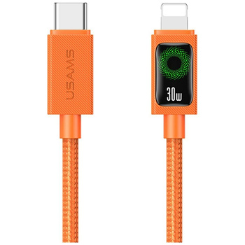 Kabel USAMS SJ774 PD 30W USB-C/Lightning 1.2m pomarańczowy
