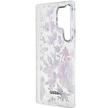 Etui Guess GUHCS23LHCFWST S23 Ultra S918 - białe Flower Collection