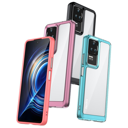 Outer Space Case etui Xiaomi Poco F4 5G pokrowiec z elastyczną ramką niebieskie