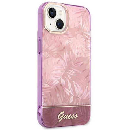 Guess GUHCP14MHGJGHP iPhone 14 Plus 6,7" różowy/pink hardcase Jungle Collection