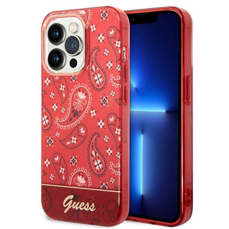 Guess GUHCP14XHGBNHR iPhone 14 Pro Max 6,7" czerwony/red hardcase Bandana Paisley