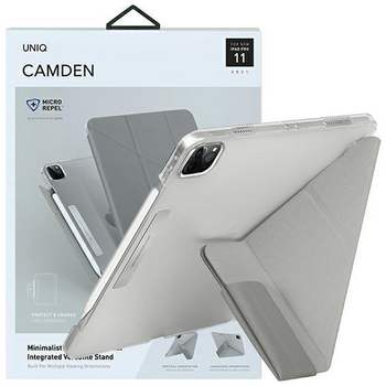 Etui Uniq Camden na iPad Pro 11" (2021) - szare Antimicrobial