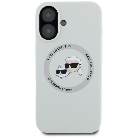 KARL LAGERFELD ETUI SILICONE DOUBLE HEADS AND CIRCLE DO IPHONE 16