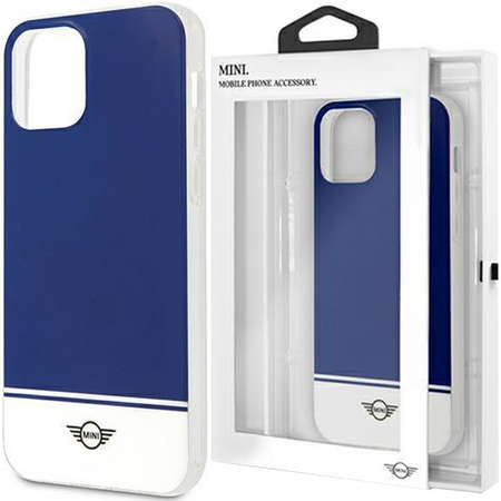 Mini MIHCP12MPCUBINA iPhone 12/12 Pro 6,1" granatowy/navy hard case Stripe Collection