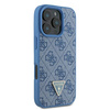 Guess GUHCP16LP4TDSCPB iPhone 16 Pro6.3 niebieski/blue hardcase Leather Metal Logo Strass Crossbody