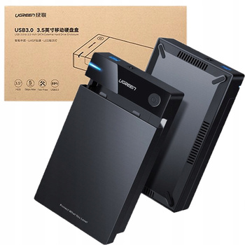 UGREEN OBUDOWA ZEWNĘTRZNA HDD 35 USB 30 SATA DO KOMPUTER LAPTOP DYSK CZARNY