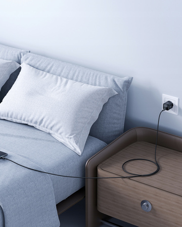 INNOSTYLE JAZZY KABEL USB-C LIGHTNING MFI SZYBKIEGO ŁADOWANIA DO IPHONE KEVLAR 1M CZARNY