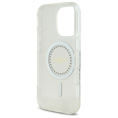 Guess GUHMP16XPFTDTEH iPhone 16 Pro Max 6.9" biały/white hardcase IML Rhinestones MagSafe