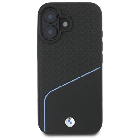 BMW BMHMP16S23RDCLK iPhone 16 6.1       czarny/black hardcase Sign Leather Textured And Line MagSafe
