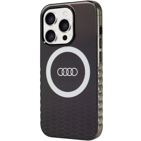 Etui Audi IML Big Logo MagSafe na iPhone 15 Pro - czarne