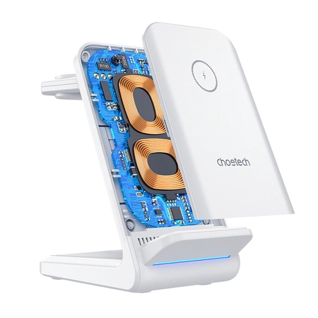 Stacja ładująca indukcyjna 4w1 Choetech T608 15W - biała