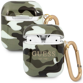 Guess GUA2UCAMA AirPods cover zielony/khaki Camo Collection