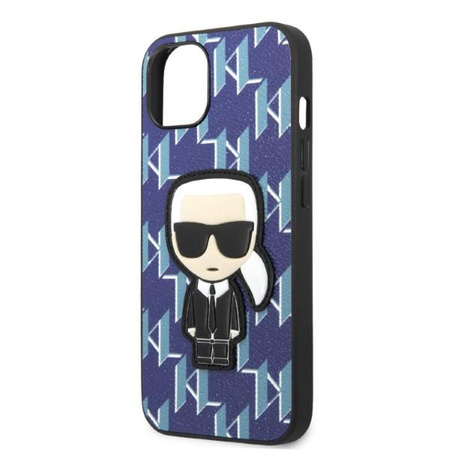 Etui Karl Lagerfeld KLHCP13MPMNIKBL na iPhone 13 hardcase - niebieskie Monogram Ikonik Patch