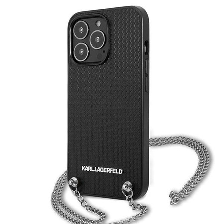 KARL LAGERFELD POKROWIEC DO IPHONE 13 PRO 13 6,1 HARDCASE LEATHER TEXTURED