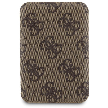 Zestaw Guess GUBPM5P15S4GEMGW iPhone15 6.1 hardcase + Powerbank 5000mAh MagSafe brązowy/brown 4G Metal Logo