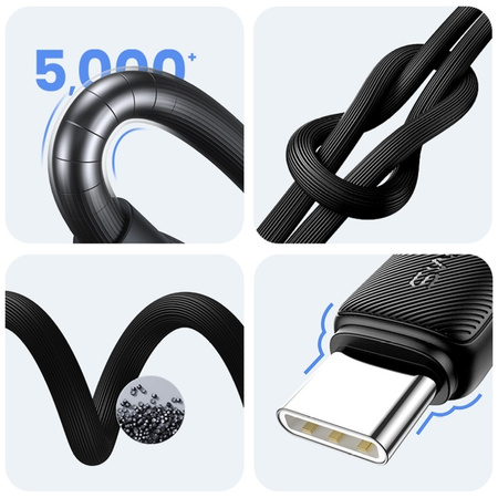 USAMS KABEL USB-A DO USB-C 3A 2M DO TELEFONÓW ZASILANIE PD SZYBKA