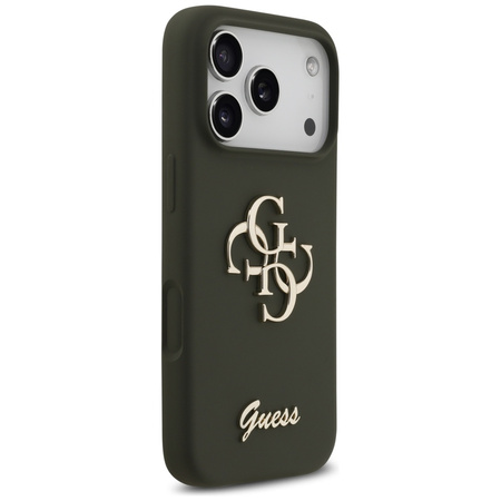 Etui Guess Silicone Big 4G Script do     iPhone 17 Pro khaki