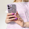Design Case etui do iPhone 13 Pro pokrowiec w kwiaty fioletowy