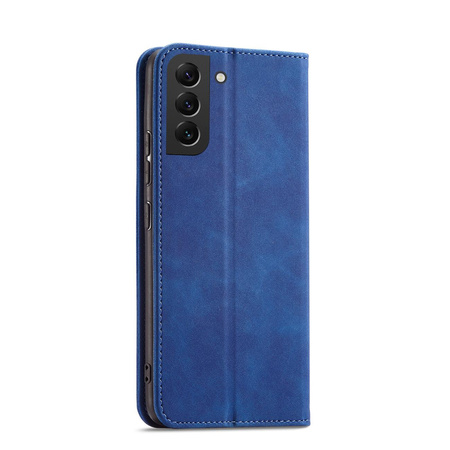 Magnet Fancy Case etui do Samsung Galaxy S22+ (S22 Plus) pokrowiec portfel na karty kartę podstawka niebieski