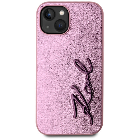 KARL LAGERFELD ETUI WRINKLED METAL SIGNATURE DO IPHONE 15 WYJĄTKOWA OCHRONA