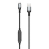 Dudao kabel USB - micro USB 5 A 1 m timer wyłącznik czasowy 1 - 5 godzin czarny (L7xsM)