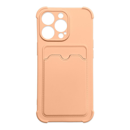 Card Armor Case etui pokrowiec do Xiaomi Redmi Note 10 / Redmi Note 10S portfel na kartę silikonowe pancerne etui Air Bag różowy