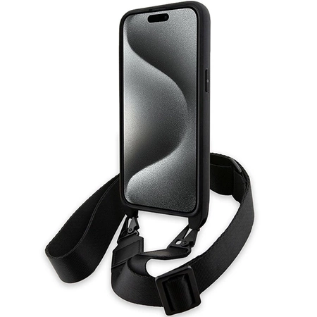 Etui BMW M Edition Carbon Stripe & Strap na iPhone 15 Pro Max - czarne