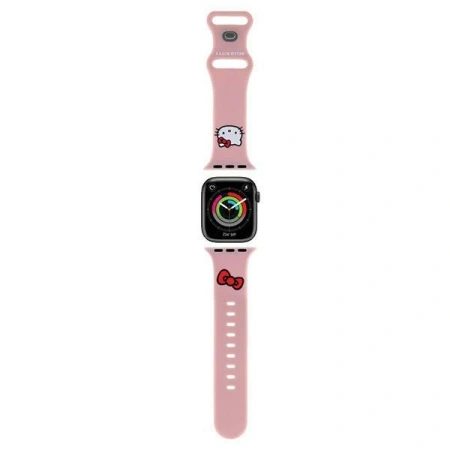 HELLO KITTY PASEK DO APPLE WATCH 42/44/45/49MM RÓŻOWY SILIKON KITTY HEAD