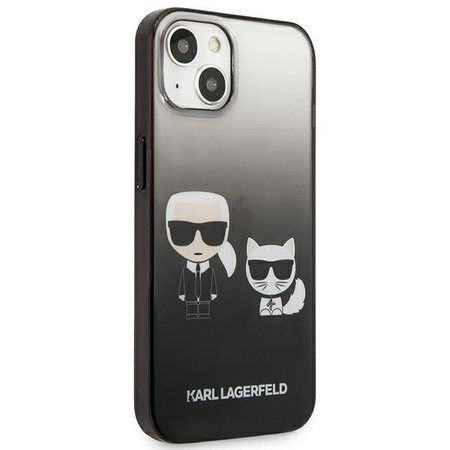 Karl Lagerfeld KLHCP13STGKCK iPhone 13 mini 5,4" hardcase czarny/black Gradient Ikonik Karl & Choupette