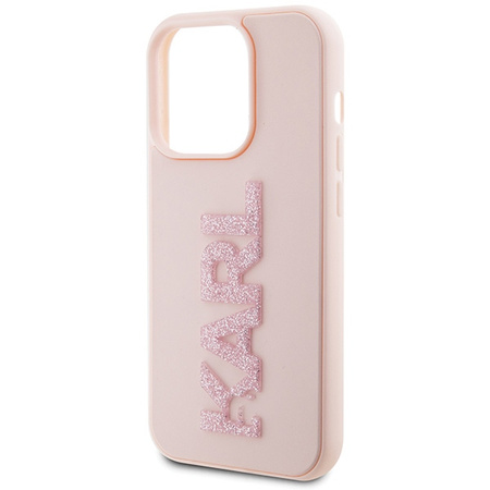 KARL LAGERFELD ETUI HARDCASE DO IPHONE 15 PRO 6.1 Z 3D LOGO RUBBER GLITTER